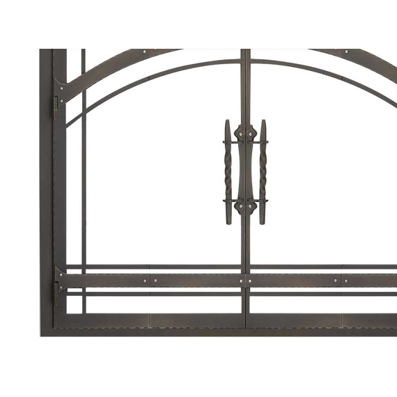 Madrid Fireplace Door in Classic Bronze Bottom Left Corner Detail