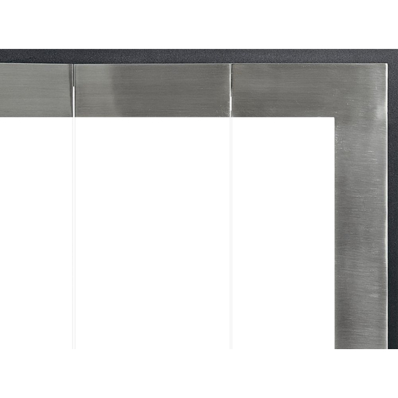 The Original Moderne has a brushed steel finish for the door stiles.