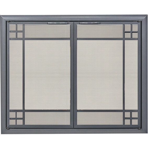 Prairie Direct Vent Screen With Operable Doors shown in Silver