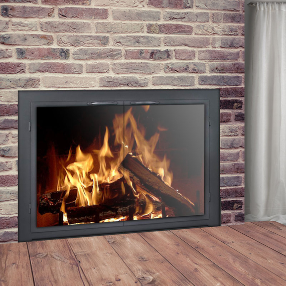 Colridge Fireplace Door in Matte Black