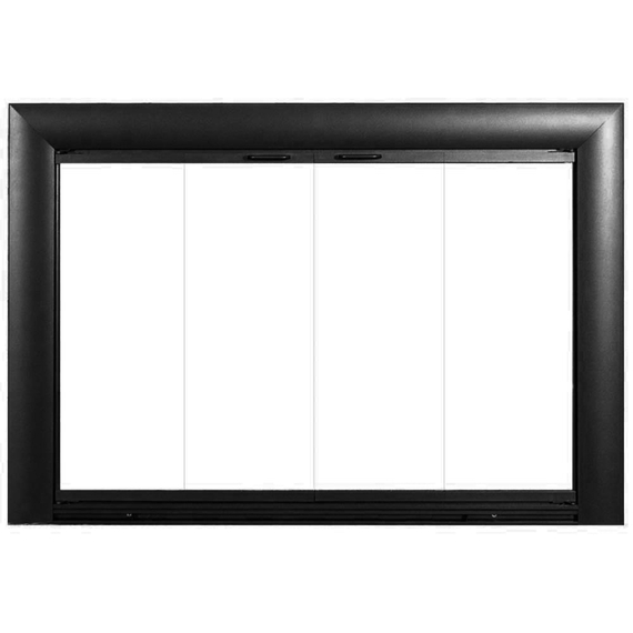 Bungalow Fireplace Door in Textured Black