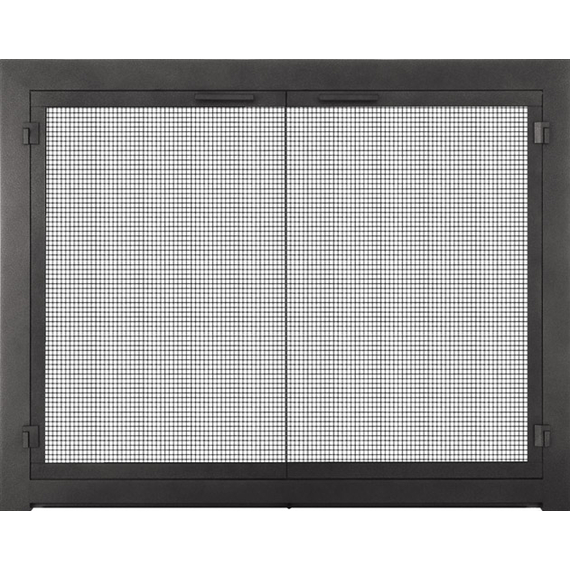 Cascadian Masonry Fireplace Door in Matte Black