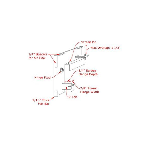 Cascadian fireplace door mounting diagram