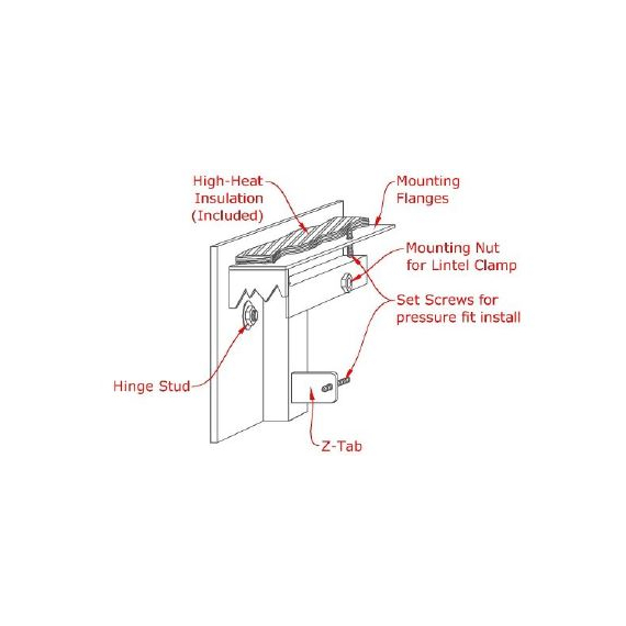 Cascadian Flush Fit Fireplace Door Profile