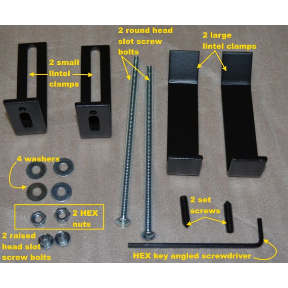 Diagram for mounting hardware