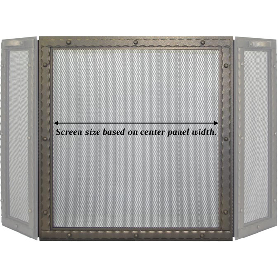 Screen size is based on the center panel width