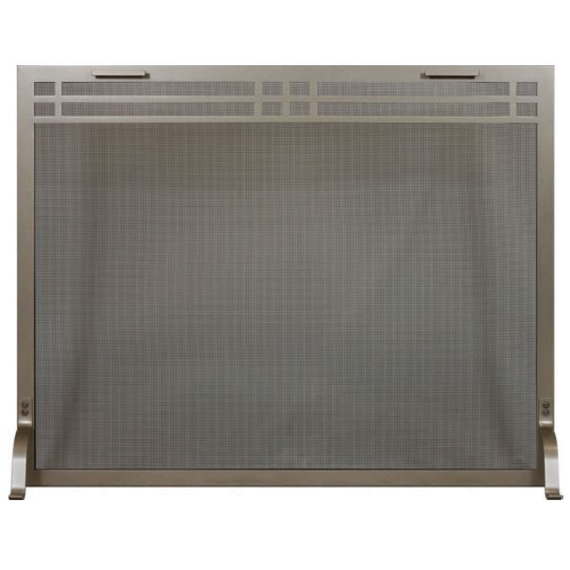 Shaker Decorative Fireplace Screen shown in charcoal powder coat finish