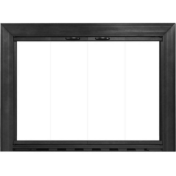 Savannah Fireplace Door in Textured Black