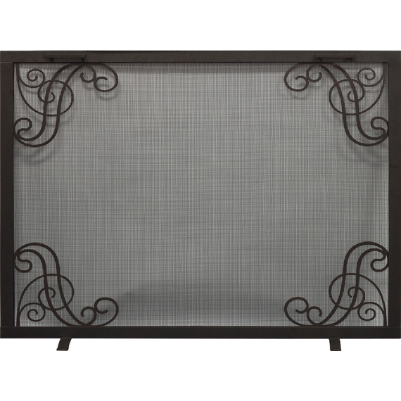 Symphony Decorative Fireplace Screen shown in Bronzed Iron