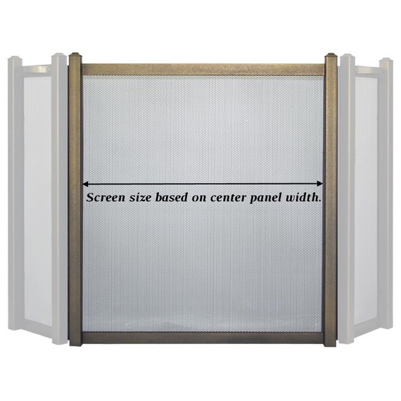Screen size is based on the center panel width