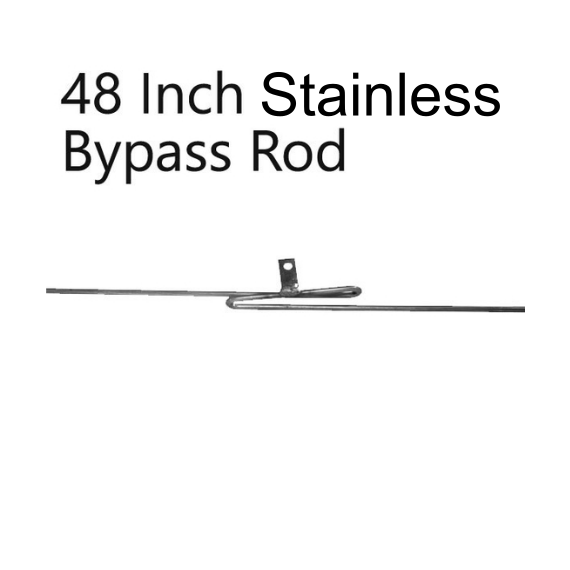 48 inch stainless steel bypass rod for fireplace mesh curtains