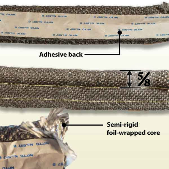5/8" tadpole gasket with foil wrapped core
