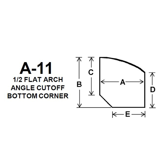 Dimension measurement guide for wood stove glass