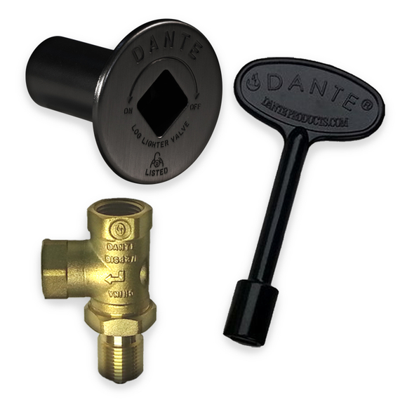Flat black gas valve kit