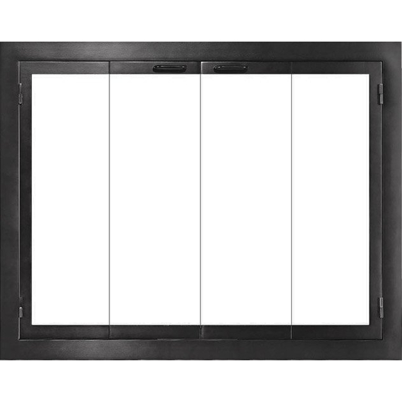 Carolina Masonry Fireplace Door in Matte Black