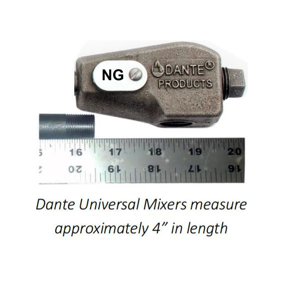 Size of NG Universal Mixer