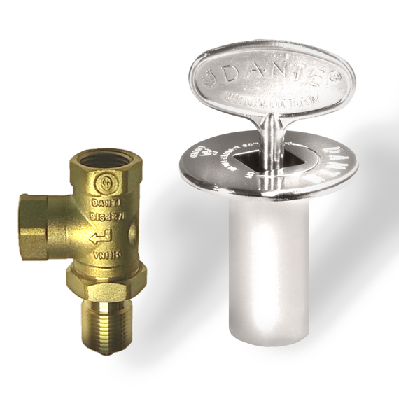 Dante Satin Nickel Angled Quarter-Turn Shut-Off Valve Kit