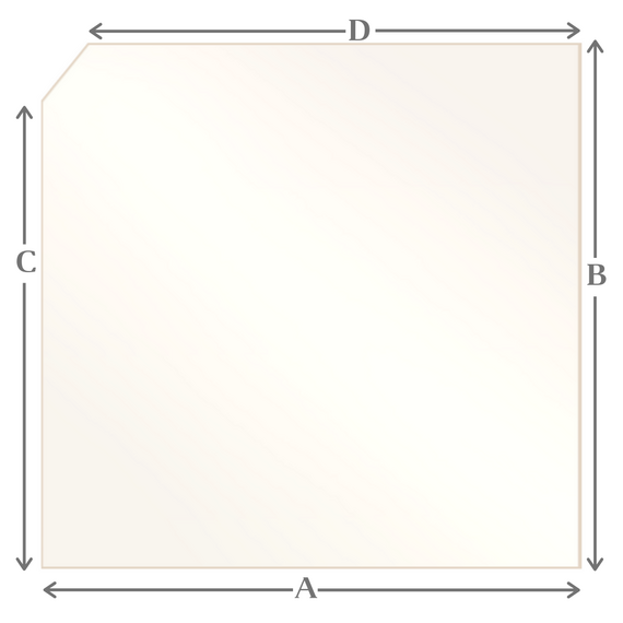 R11 Specialty cut pyroceramic glass for wood stoves