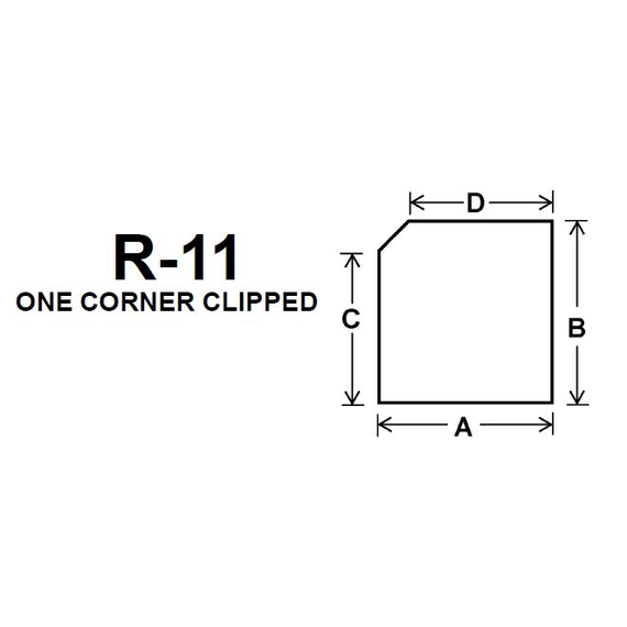 Pyroceram Glass R11 Specialty Shape Cut