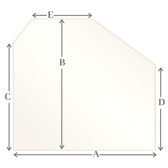 R5 Specialty cut pyroceramic glass for wood stoves