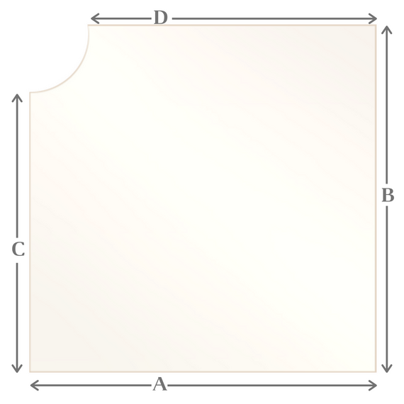 R8 Specialty cut pyroceramic glass for wood stoves
