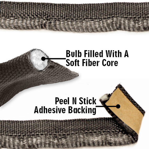 5/8" tadpole gasket with soft fabric core