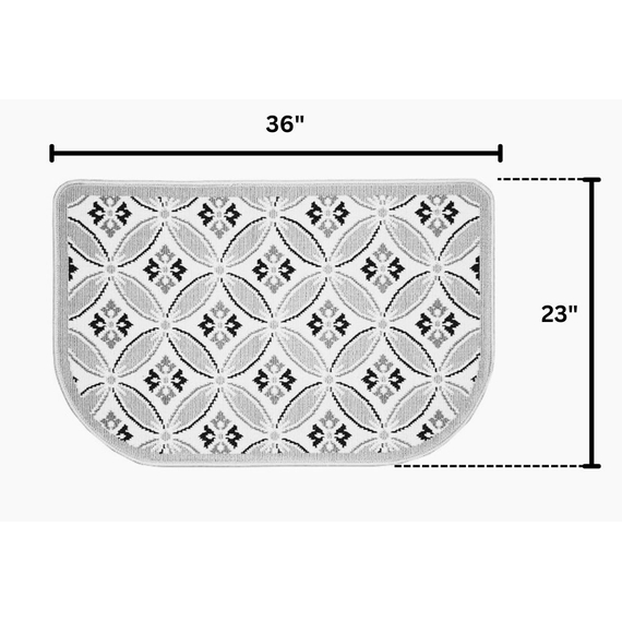 Pilgrim 23” x 36” Concentric Non-Slip Back Rectangular Hearth Rug | PG-19624 Dimensions