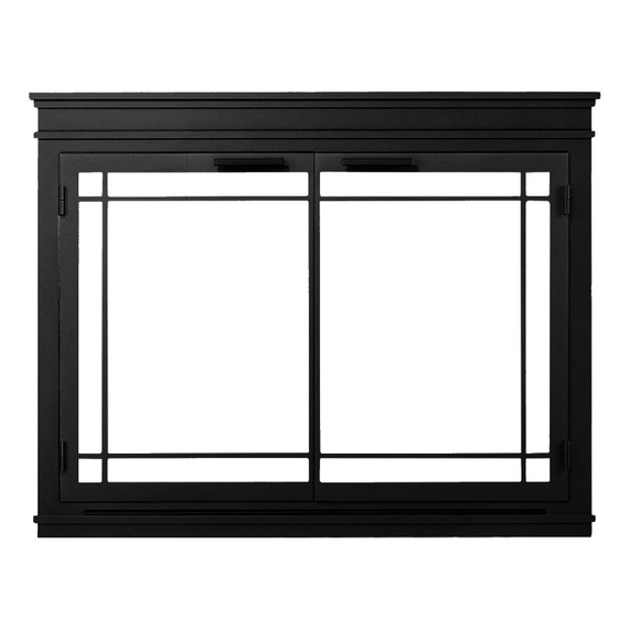 The Mantel Masonry Fireplace Door in Black