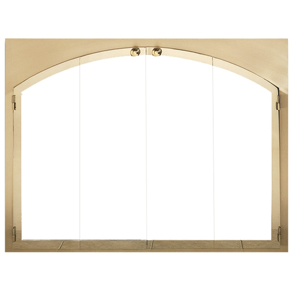 Legend Arched Conversion Fireplace Door in Aztec Gold