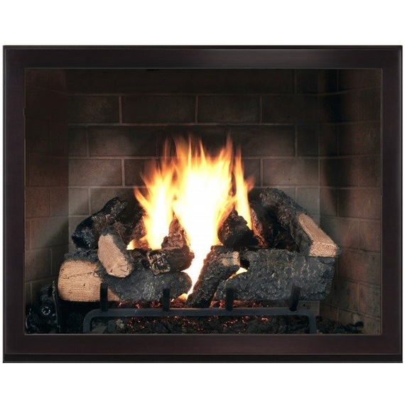 Slim Moderne Zero Clearance Fireplace Door in Espresso