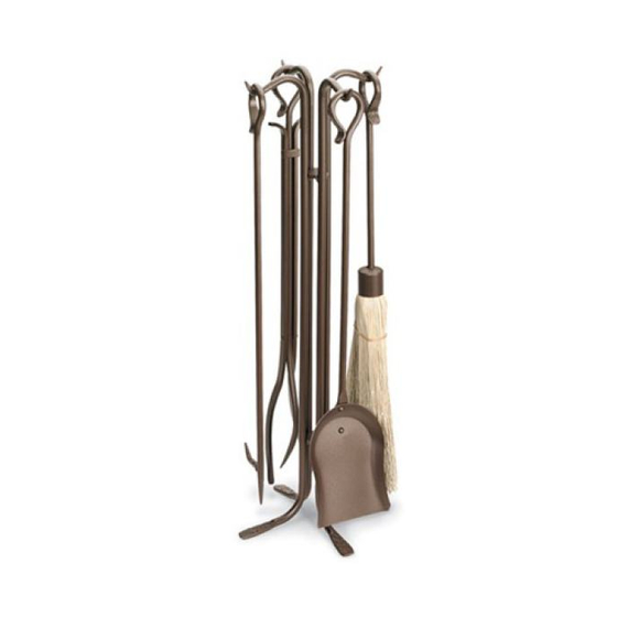 Vintage Fireside Tool Set In Burnished Bronze Finish