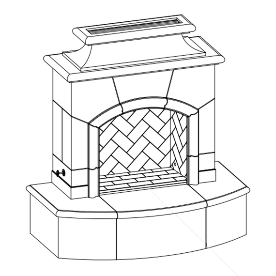 Mariposa Vented Outdoor Gas Fireplace