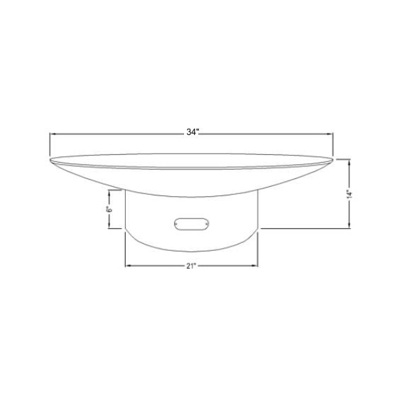 34" Bella Vita Fire Pit Specs