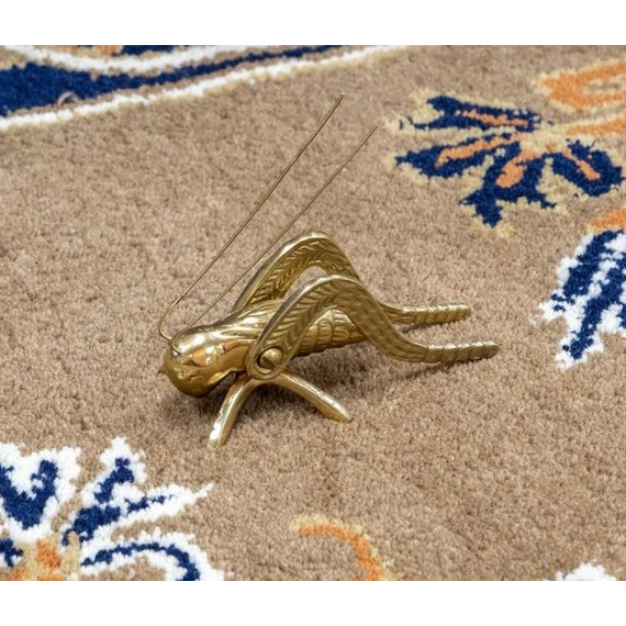 Polished Brass Hearth Cricket Side View