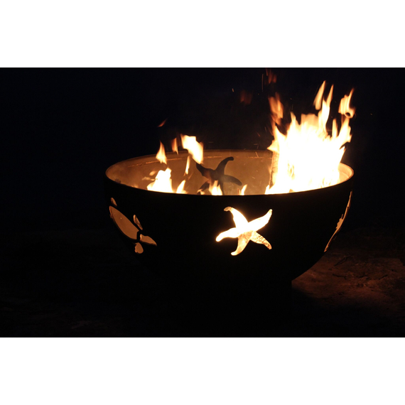 Sea Creatures Fire Pit  Side View