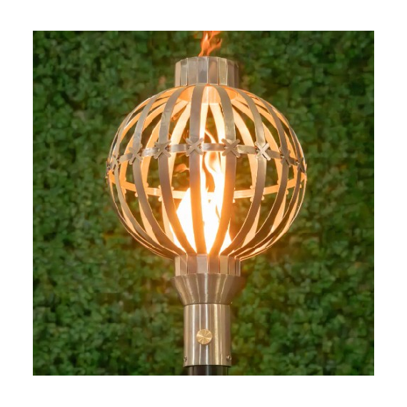Globe Style Stainless Steel Tiki Torch