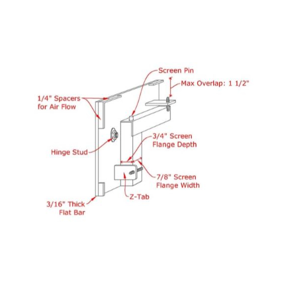 Slotted frame for air flow