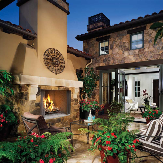 Superior WRE4550 Outdoor Wood Burning Fireplace Installed