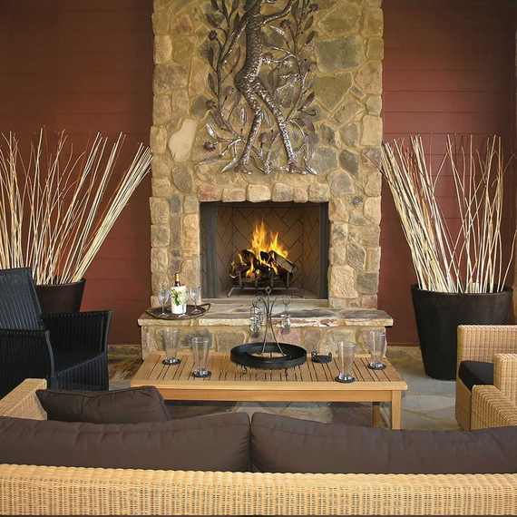 Superior WRE6036 Outdoor Wood Burning Fireplace Installed