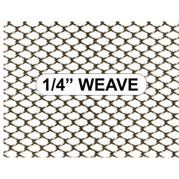 1/4" weave in 20 foot roll of fireplace steel mesh curtain