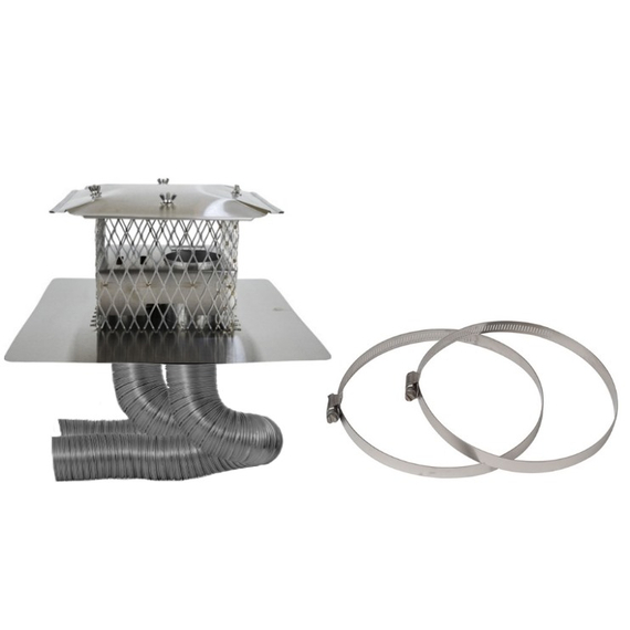 3 Inch x 3 Inch Co-linear Direct Vent System with Stainless Steel Cap