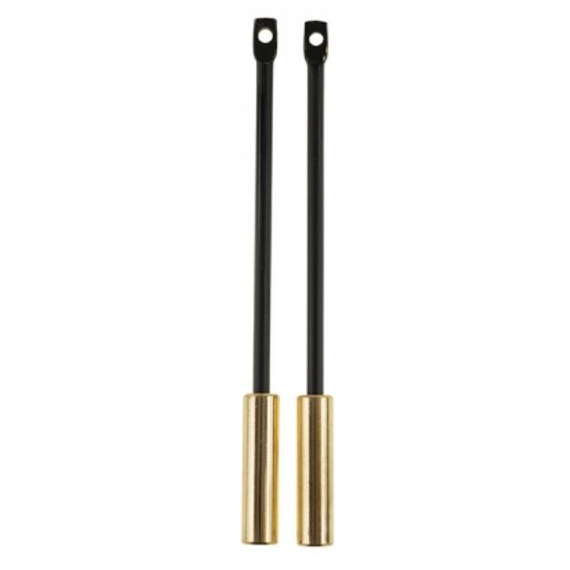 7" Solid Polished Brass Mesh Curtain Wands