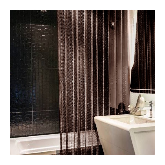 Antique Bronze Serenity Mesh Shower Curtain