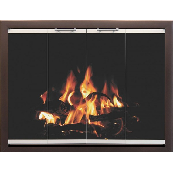 4 sided overlap fit Brookside masonry fireplace door with draft assembly