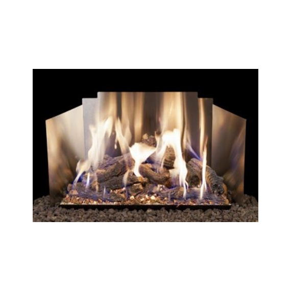 Real Fyre Contemporary Fyreback in Satin Stainless Steel