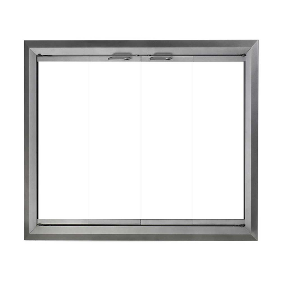 Apex Fireplace Door in Silver