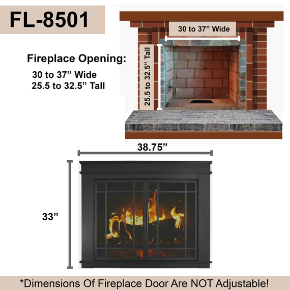 For 30" To 37" Wide x 25 1/2" To 32 1/2" Tall Openings = Finished Frame 37.5 x 33 (FL-8501 Medium)