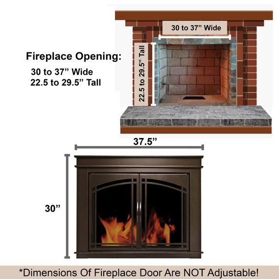 For 30" To 37" Wide x 22 1/2" To 29 1/2" Tall Openings = Finished Frame 37.5 x 30 (FW-6500)