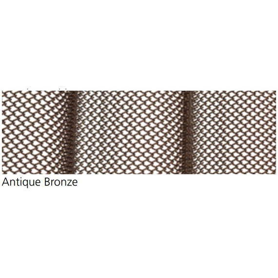 Antique Bronze Fireplace Mesh Curtain - 1/4" Weave