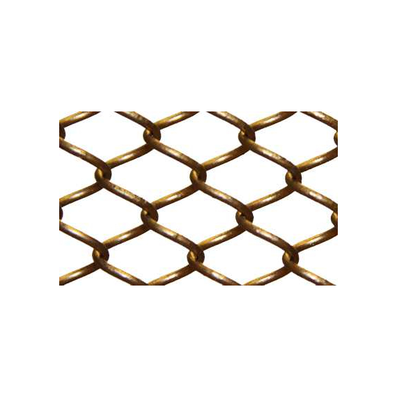 Satin Bronze Mesh Curtain Close Up